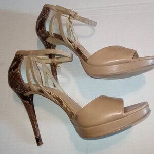 MICHAEL KORS BELLE SANDAL 7.5M 4" HEELS 1/2" Platform Pumps